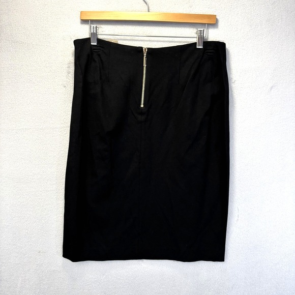 NWT Chico's 1 Ponte Pencil Skirt Womens 8 Black Knit Stretch Zip Back Office - Picture 2 of 12